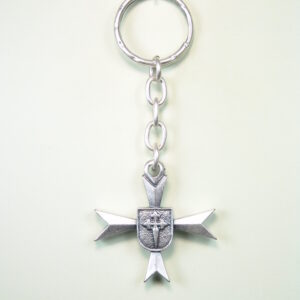 LLAVEROS RELIGIOSOS HERÁLDICOS RELIEVE "CRUZ DE SANTIAGO SOBRE CARTELA CARGADA CON LA CRUZ DE MALTA"