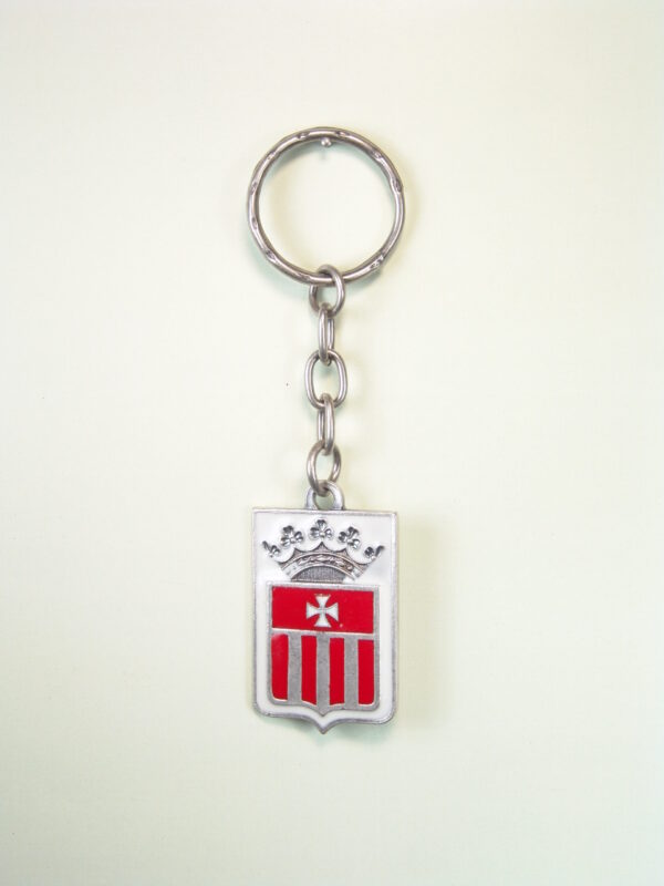 LLAVEROS RELIGIOSOS HERÁLDICOS RELIEVE "FOTOGRABADO ESCUDO MERCEDARIO 2 ESMALTES A COLOR"