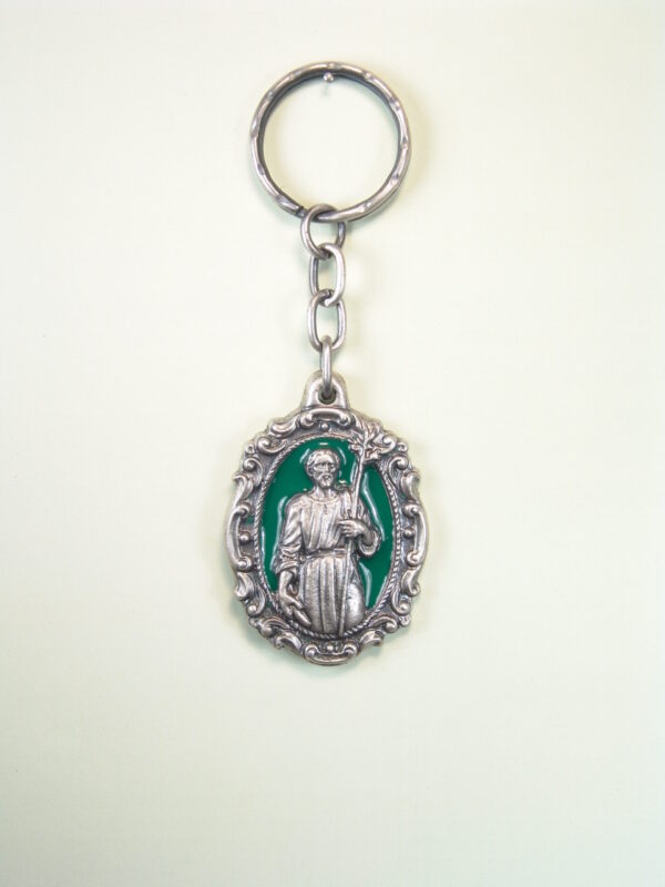 LLAVEROS RELIGIOSOS CON ESMALTES "SAN SIDRO ORLA MARISMILLA 1 ESMALTEB A COLOR"