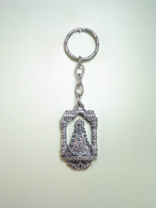 LLAVEROS RELIGIOSOS IMÁGENES RELIEVE "VIRGEN DEL ROCÍO“ ORLA COLUMNA "