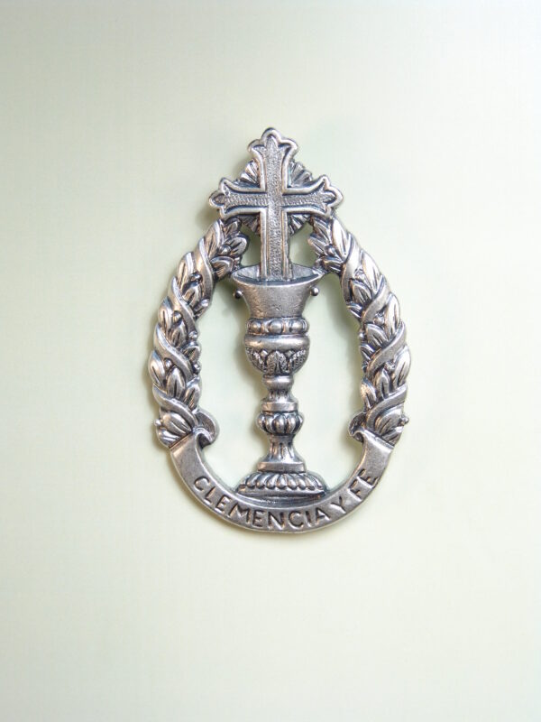 MEDALLAS RELIGIOSAS HERÁLDICAS RELIEVE "CLEMENCIA Y FE 70 MM "
