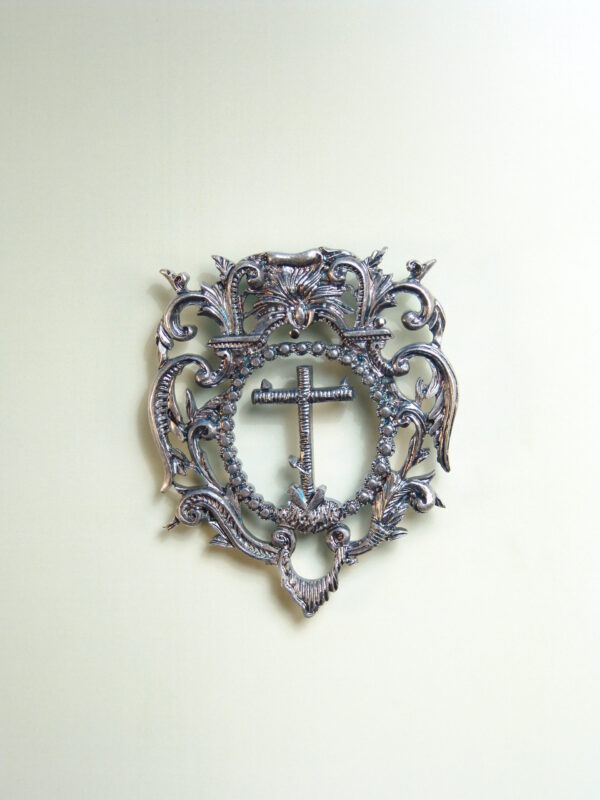 MEDALLAS RELIGIOSAS HERÁLDICAS RELIEVE "CRUZ LATINA ORLA CALADA 60 MM"