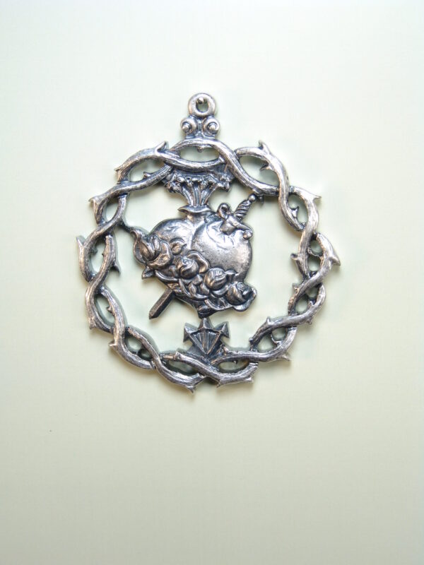 MEDALLAS RELIGIOSAS HERÁLDICAS RELIEVE "CORAZON DE DOLOR Y SOLEDAD 65 MM"