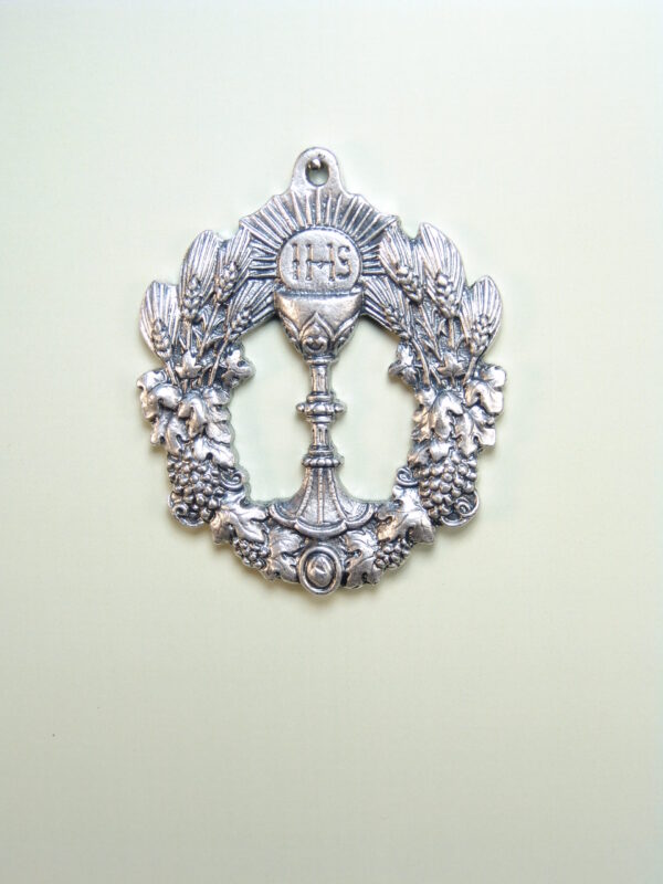 MEDALLAS RELIGIOSAS HERÁLDICAS RELIEVE "SAGRADA FORMA FLOREADA 55 MM"