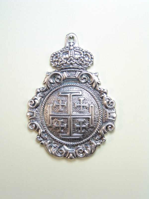 MEDALLAS RELIGIOSAS HERÁLDICAS RELIEVE "CRUZ DE JERUSALEN MACIZA 75 MM"