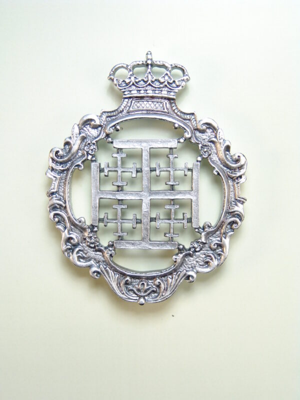 MEDALLAS RELIGIOSAS HERÁLDICAS RELIEVE "SANTA CRUZ DE JERUSALÉN CALADA 70 MM"