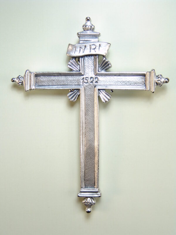 MEDALLAS RELIGIOSAS HERÁLDICAS RELIEVE "CRUZ GUÍA RECTANGULAR CON CANTONERAS 110 MM"