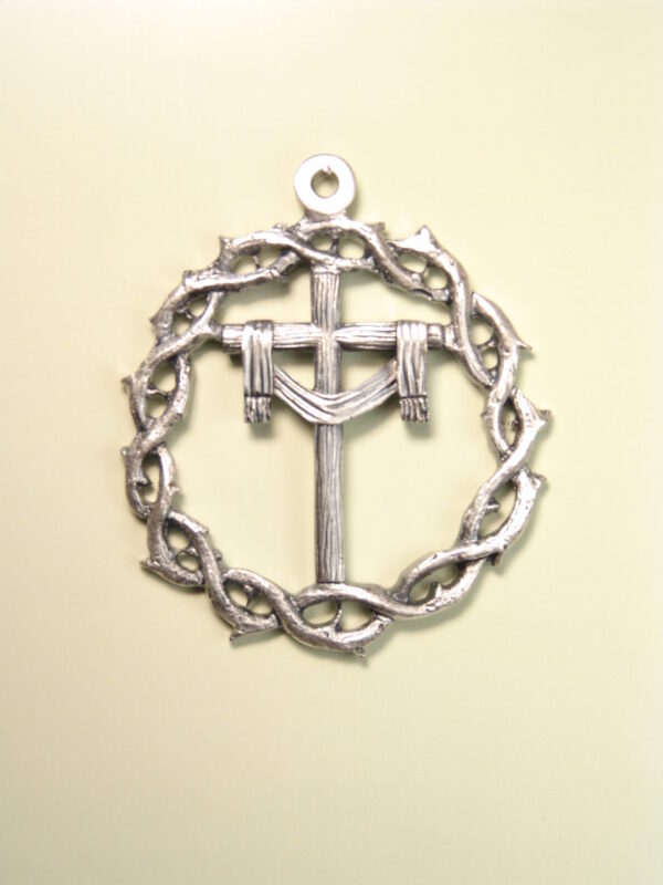 MEDALLAS RELIGIOSAS HERÁLDICAS RELIEVE "SANTA CRUZ CON SUDARIO Y CORONA DE ESPINAS 60 MM"