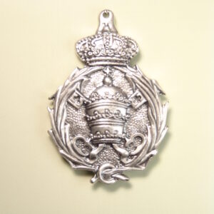 MEDALLAS RELIGIOSAS HERÁLDICAS RELIEVE "LLAVES Y TIARA DE SAN PEDRO CON ORLAS DE PALMAS TIMBRADA DE CORONA REAL 65 MM"