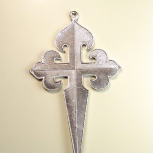 MEDALLAS RELIGIOSAS HERÁLDICAS RELIEVE "CRUZ DE SANTIAGO RAYADA Y SILUETEADA 95 MM"