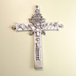MEDALLAS RELIGIOSAS HERÁLDICAS RELIEVE "CRUZ DE GUÍA CON ELEMENTOS PASIONARIOS 75 MM"