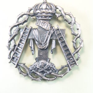 MEDALLAS RELIGIOSAS HERÁLDICAS RELIEVE "CRUZ LATINA CON ESCALAS Y SUDARIO SOBRE MONTE CALVARIO ORLA CORONA DE ESPINAS CALADA 70 MM"