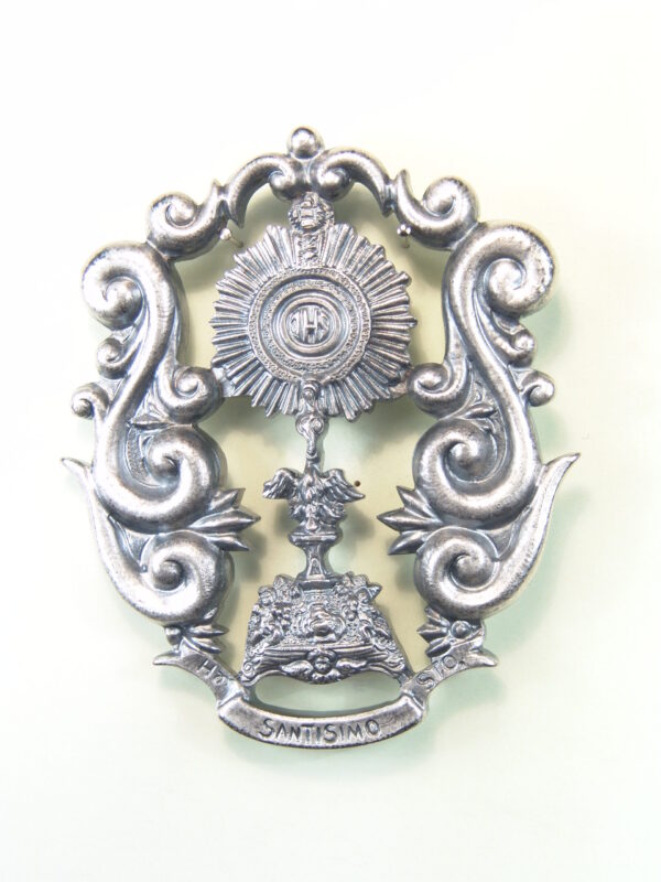MEDALLAS RELIGIOSAS HERÁLDICAS RELIEVE "SANTISIMO SACRAMENTO ORLA CALADA 75 MM"