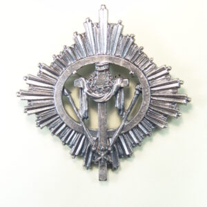 MEDALLAS RELIGIOSAS HERÁLDICAS RELIEVE "CRUZ LATINA CON SUDARIO CORONA DE ESPINAS LANZA