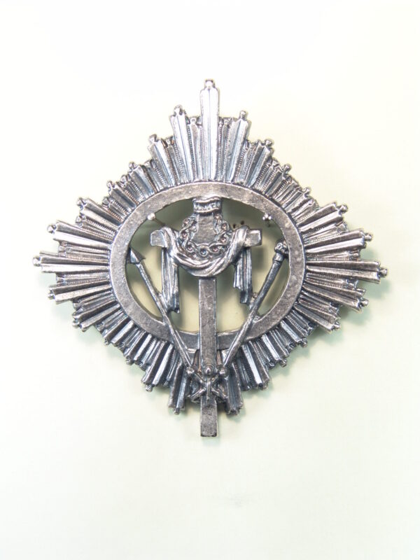 MEDALLAS RELIGIOSAS HERÁLDICAS RELIEVE "CRUZ LATINA CON SUDARIO CORONA DE ESPINAS LANZA