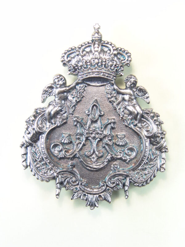 MEDALLAS RELIGIOSAS HERÁLDICAS RELIEVE "AVE MARIA CORONADA 75 MM"