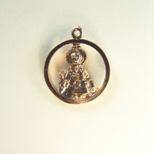 MEDALLITAS RELIGIOSAS IMÁGENES RELIEVE "VIRGEN CON NIÑO ORLA ARO LISO 21 MM ALTURA"