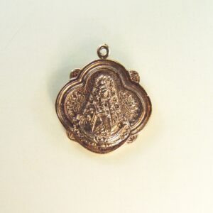 MEDALLITAS RELIGIOSAS IMÁGENES RELIEVE "VIRGEN DEL ROCIO ORLA PANDERETA 21 MM ALTURA"