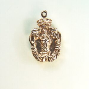 MEDALLITAS RELIGIOSAS IMÁGENES RELIEVE "VIRGEN COMPLETA ORLA CON CORONA 22 MM ALTURA"