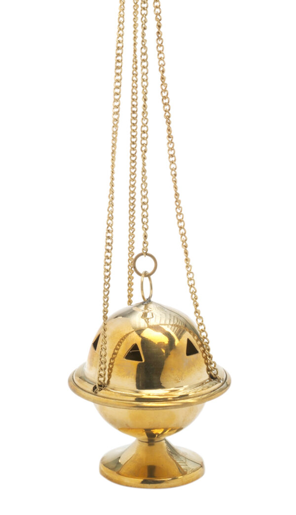 INCENSARIO TROQUEL REP. MINIATURA  ORO DE 10 CM.