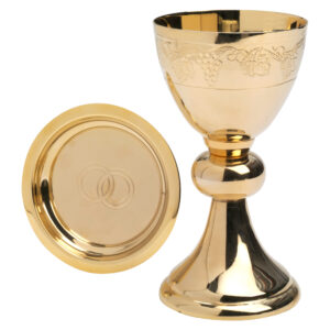 CALICES TROQUEL REP. VID  ORO DE 19 CM.