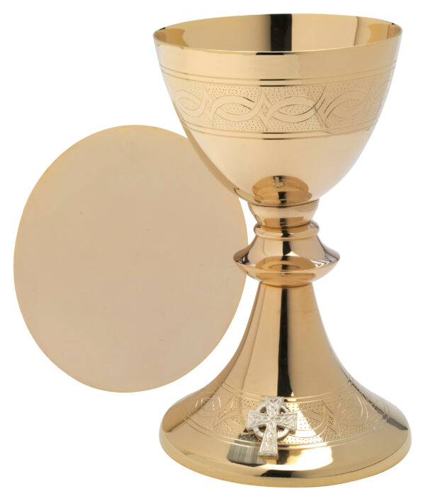 CALICES TROQUEL REP. CENEFA  ORO DE 20 CM.