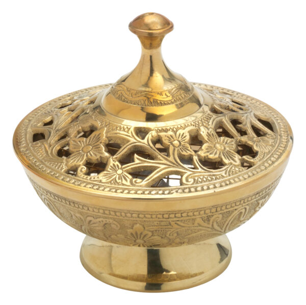 INCENSARIO TROQUEL REP. SOBREMESA  ORO DE 13 CM.
