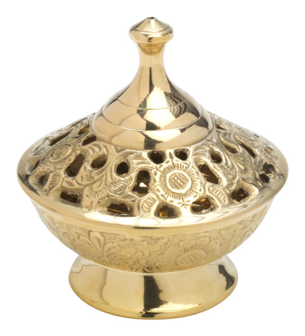 INCENSARIO TROQUEL REP. SOBREMESA  ORO DE 9 CM.