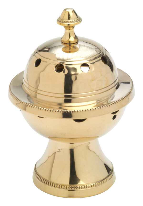 INCENSARIO TROQUEL REP. CUPULA  ORO DE 13 CM.