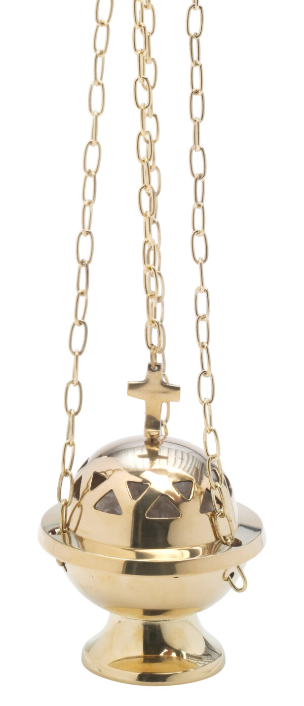 INCENSARIO TROQUEL REP. MINIATURA  ORO DE 11 CM.
