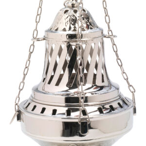 INCENSARIO TROQUEL REP. SANTIAGO  NIQUEL BR. DE 33 CM.