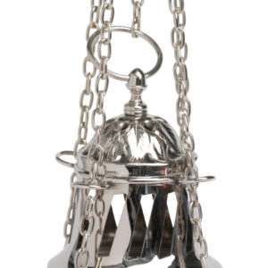 INCENSARIO TROQUEL REP. SANTIAGO  NIQUEL BR. DE 24 CM.