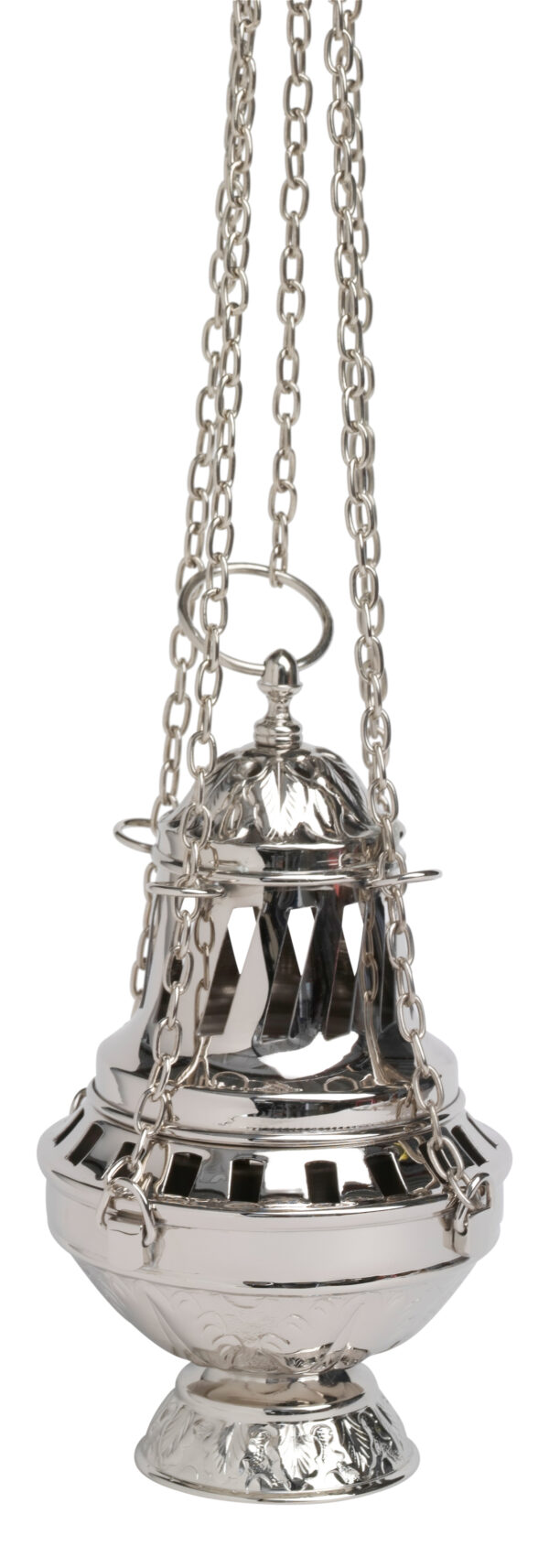 INCENSARIO TROQUEL REP. SANTIAGO  NIQUEL BR. DE 24 CM.